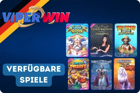 Verfügbare Spiele im ViperWin Casino