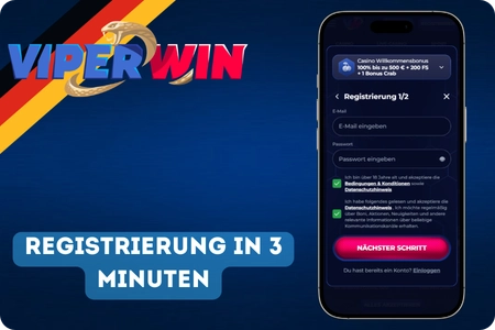 ViperWin Casino Registrierung Schritt für Schritt