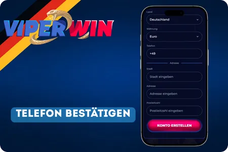 ViperWin E-Mail/Telefon bestätigen